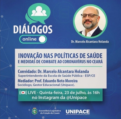 Diálogos Online desta quinta-feira destaca inovação nas políticas de saúde