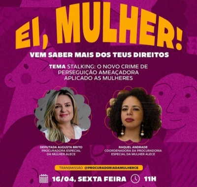 Procuradoria da Mulher inicia série de lives para esclarecer sobre direitos