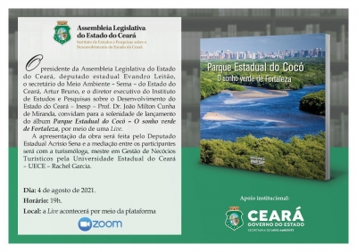 Inesp lança o livro &quot;Parque Estadual do Cocó - O sonho verde de Fortaleza&quot;