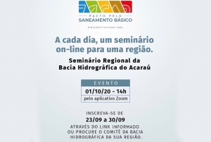 Seminário virtual analisa situação da Bacia Hidrográfica do Acaraú