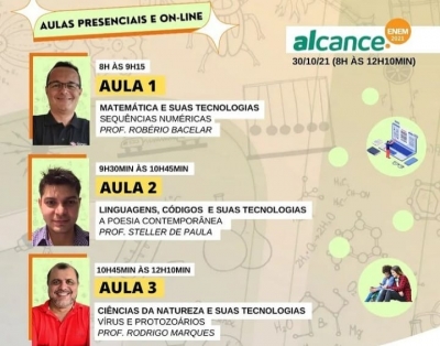 Alcance.Enem realiza aulas híbridas neste sábado