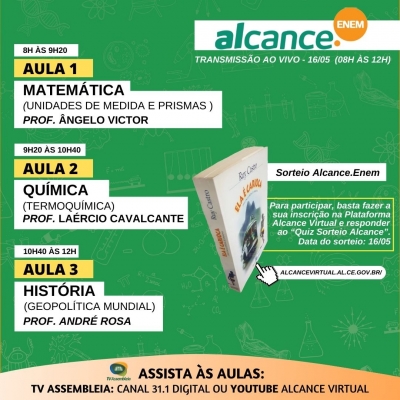 Alcance.Enem realiza novo sorteio de livro neste sábado