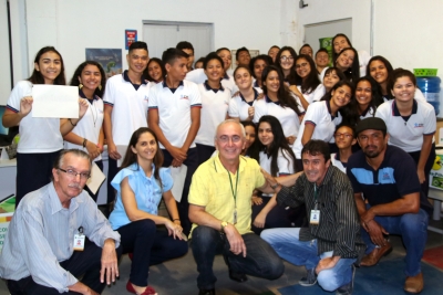 Estudantes do 9º ano do ensino fundamental do Colégio Humanista