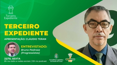 Programa Terceiro Expediente entrevista deputado Bruno Pedrosa