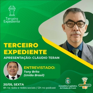 Tony Brito apresenta as ações do mandato no programa Terceiro Expediente