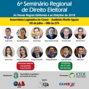 6º Seminário Regional de Direito Eleitoral debate em Fortaleza as regras para 2018