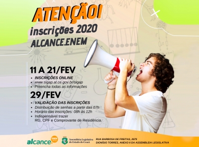 Projeto Alcance Enem abre inscrições na terça-feira