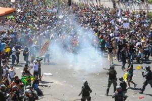 Confronto antes da partida entre Brasil x México foi um dos mais violentos em dias de jogos da Copa das Confederações