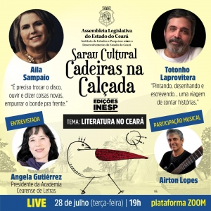 Inesp promove segunda edição do Sarau Cultural Cadeiras na Calçada