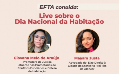 Escritório Frei Tito realiza nesta quarta-feira live sobre habitação