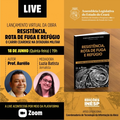 Inesp lança virtualmente obra sobre a ditadura militar no Cariri cearense