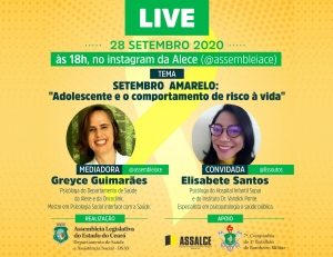 DSAS promove live sobre comportamentos de risco à vida de adolescentes