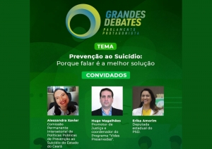 Prevenção ao suicídio é tema  do Grandes Debates desta sexta