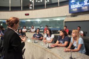 Visita dos alunos da Escola de Ensino Fundamental e Médio Heráclito de Castro e Silva