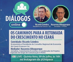 Diálogos Online recebe Ricardo Coimbra, presidente da Corecon Ceará