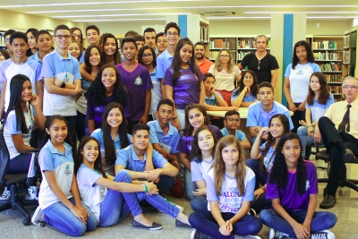 Aluno da Escola Municipal de Tempo Integral Nossa Senhora de Fátima