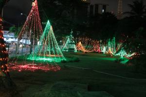 Jardins e sede da Assembleia iluminados para o Natal