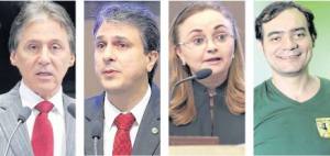 Eunício, Camilo, Eliane e Ailton: quatro candidatos e um só objetivo: conquistar a simpatia e o voto do eleitor cearense