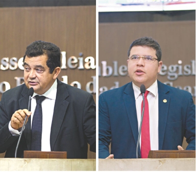 Na volta do recesso na Assembleia, os deputados Carlos Felipe (à esquerda) e Bruno Pedrosa (à direita) já trataram de eleição nos discursos 