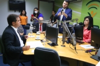 Presidente da Alece, Deputado Evandro Leitão PDT, participa do programa Narcélio Limaverde da Rádio FM 