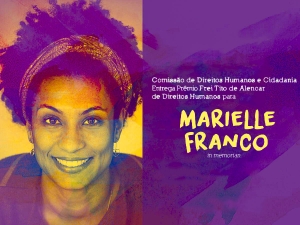 AL entrega nesta terça Prêmio Frei Tito à vereadora Marielle Franco