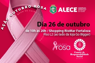 Alece realiza ação do Outubro Rosa no Shopping RioMar Fortaleza